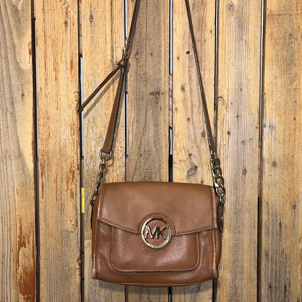 Micheal Kors Brown Leather Shoulder Nag